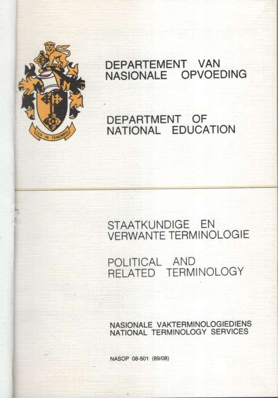 Staatkundige en Verwante Terminologie / Political and Related Termin - National Terminology Service