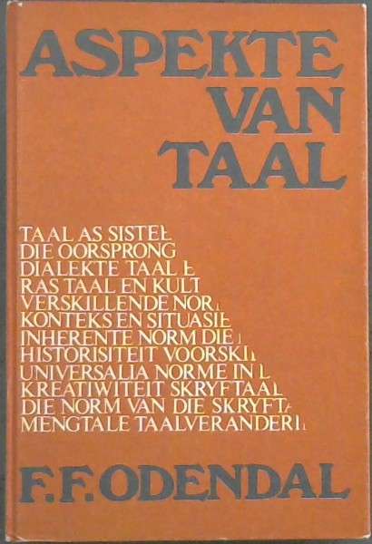 Aspekte Van Taal 3U - ODENDAAL,F