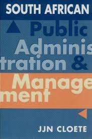 South African public administration and management - CLOETE,J