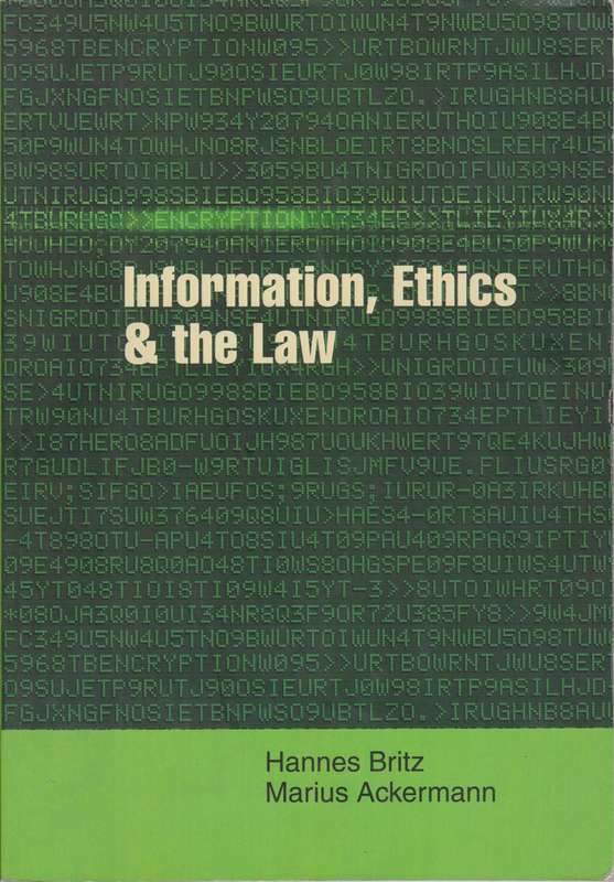 INFO ETHICS & LAW 2H SECONDHAND - BRITZ,H
