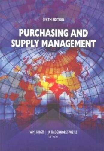 Purchasing and Supply Management - W.M.J. Hugo