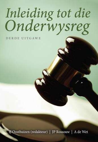 Inleiding tot die onderwysreg - J.P. Rossouw