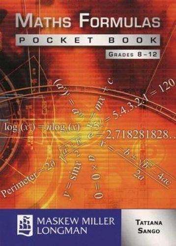 Maths formulas pocket book: Gr 8 - 12 - Sango