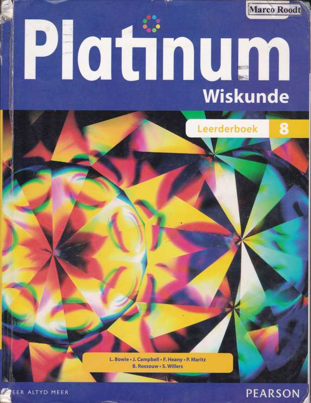 PLATINUM WISKUNDE GR8 LB SECONDHAND - MATHS-GR8