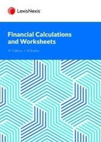 Financial Calculations & Worksheet - BOTHA