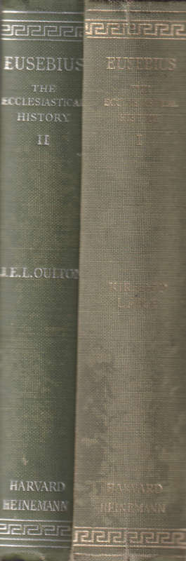 Eusebius the ecclesiastical history volume 1 &amp; 2 SECONDHAND - Kirsopp Lake