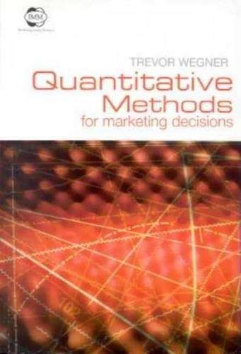 Quantitative methods for marketing decisions - WEGNER,T