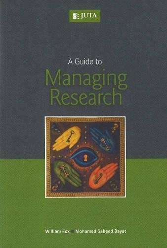 A guide to managing research - William Fox