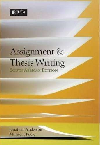 ASSIGNMENT & THESIS WRITING SECONDHAND - ANDERSON,J