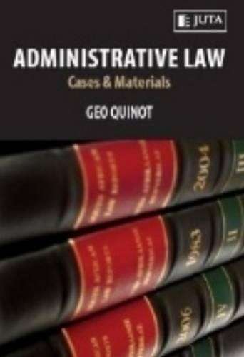 Administrative law - Dr. Geo Quinot