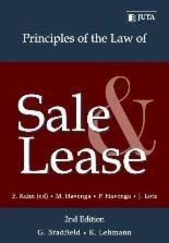 Principles of the Law of Sale and Lease - K. Lehmann