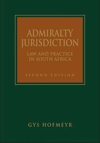 Admiralty jurisdiction - G. Hofmeyr