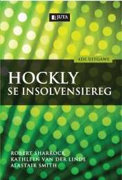 HOCKLY SE INSOLVENSIEREG 4ED 2H SECONDHAND - SHARROCK,R