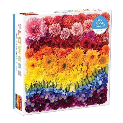 Rainbow Summer Flowers 500 Piece Puzzle - Galison