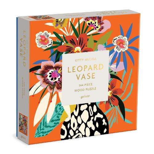 Kitty McCall Leopard Vase 144 Piece Wood Puzzle - Galison
