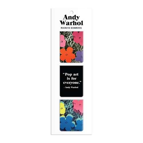 Andy Warhol Flowers Magnetic Bookmarks - Galison