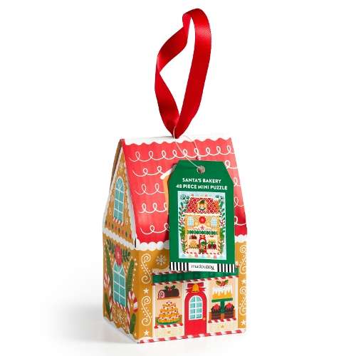 Santa's Bakery 48 Piece Mini Puzzle Ornament - Mudpuppy