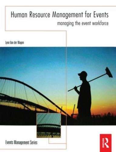 Human Resource Management for Events - Lynn Van Der Wagen