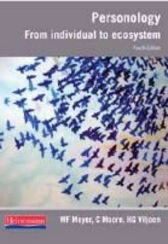 Personology: From individual to ecosystem - W.F. Meyer