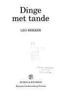 DINGE MET TANDE SECONDHAND - BEKKER,L