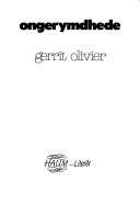 ONGERYMDHEDE - OLIVIER,G