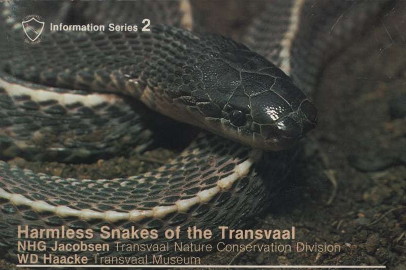 Harmless Snakes of the Transvaal SECONDHAND - NHG Jacobsen
