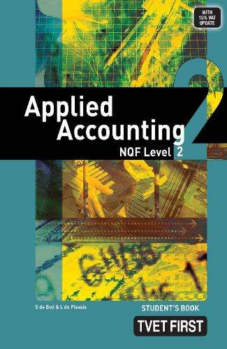 FET first applied accounting: NQF level 2: Lecturer's guide - MACMILLA
