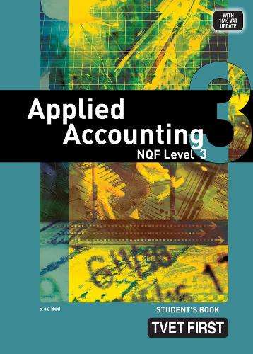 FET first applied accounting: NQF level 3: Student's book - MACMILLAN