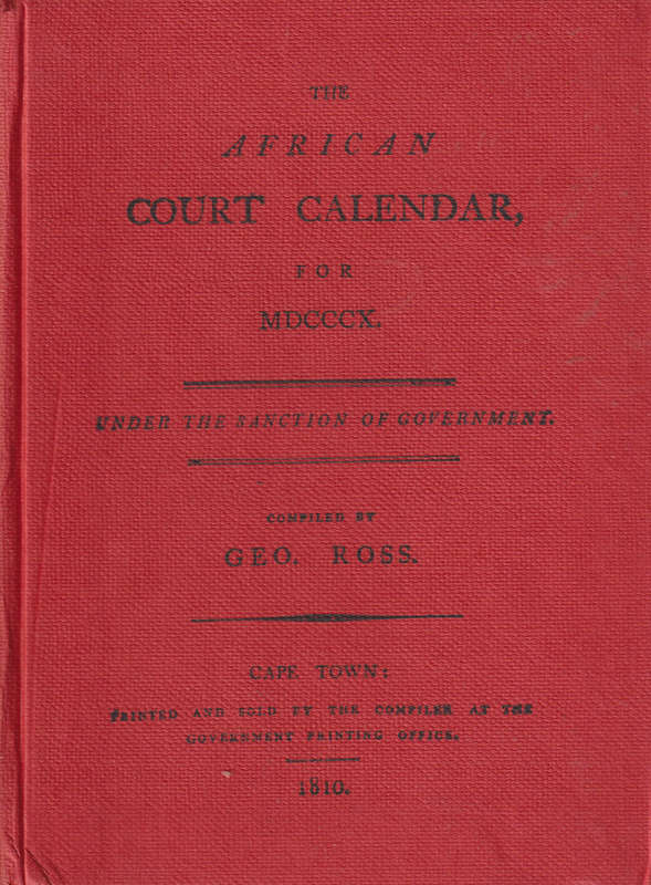 AFRICAN COURT 1810 - ANON