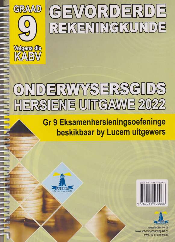 GEVORDERDE REKENINGKUNDE GR9 OG - GR09OG