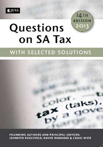 Questions on SA Tax - Jennifer Roeleveld