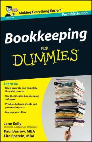 Bookkeeping for Dummies - KELLY,J