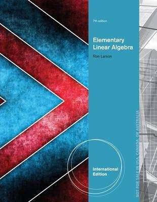 Elementary Linear Algebra International Edition - Ron Larson