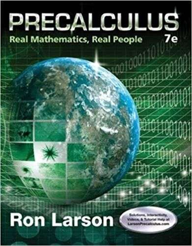 PRECALCULUS REAL MATH REAL PEOPLE 7ED 2H SECONDHAND - LARSON,R