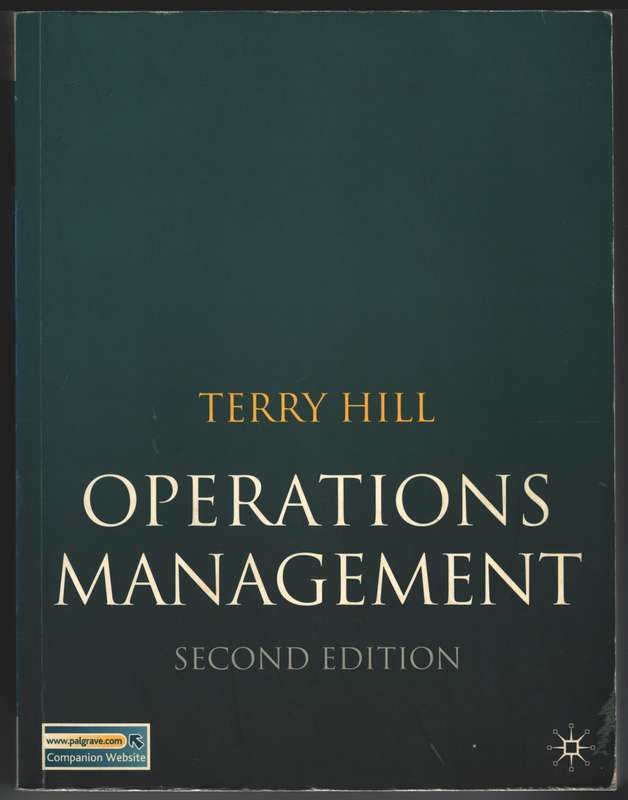 Operations Management - Terry Hill