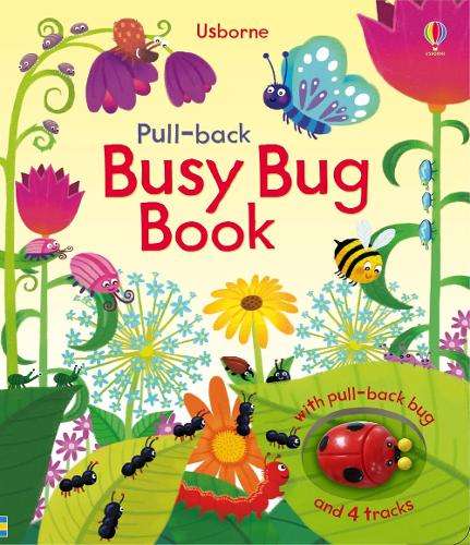 USBORNE PULL BACK BUSY BUG BOOK SECONDHAND - USBORNE