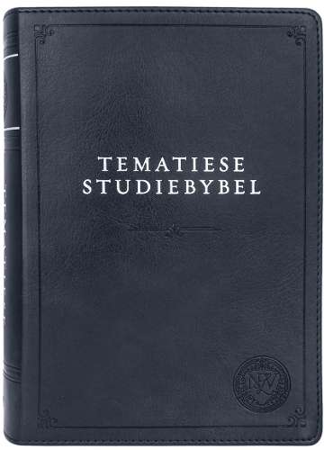 NLV Tematiese Studiebybel Met Duimgrepe Donkerblou - X