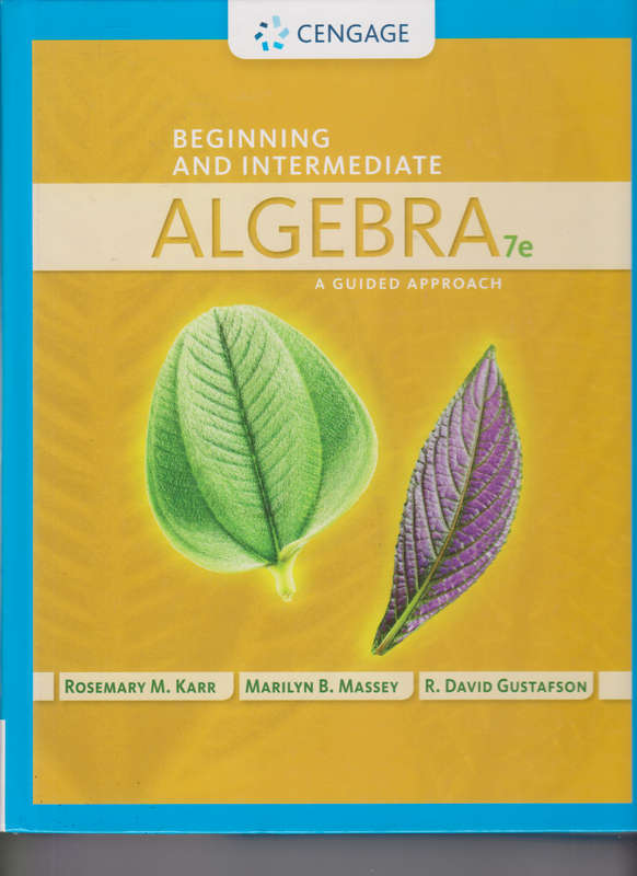 Beginning and Intermediate Algebra: A Guided Approach - R. Gustafson