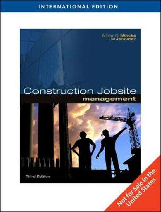 CONSTRUCTION JOBSITE MANAGEMENT SECONDHAND - MINCKS,WR