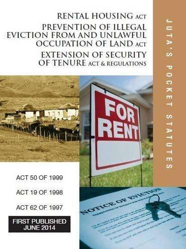 Rental Housing Act 50 of 1999 - JUTASPOCKETSTATUTES