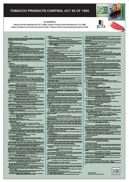 Tobacco Poster - Juta Statutes Editors