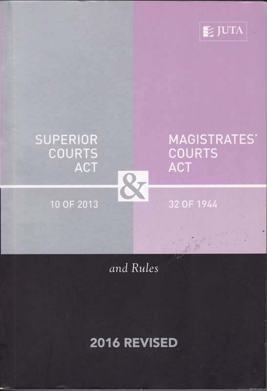 SUPERIOR COURTS ACT&MAG COURTS ACT - JUTASSTATUTESEDIT