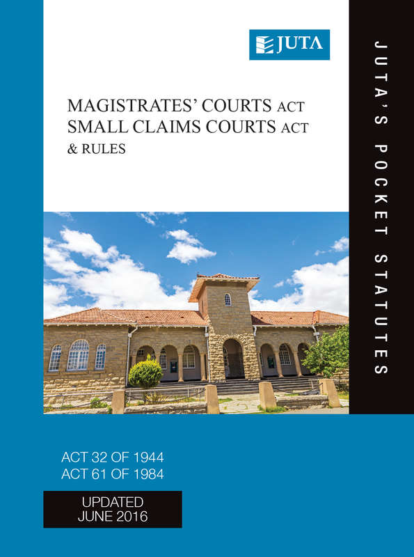 MAGISTRATES & SMALL CLAIMS COURT - JUTASPOCKETSTATUTES