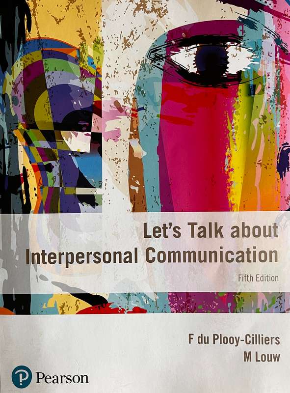 LETS TALK ABOUT INTERPERSONAL COMM 4E SECONDHAND - LOUW