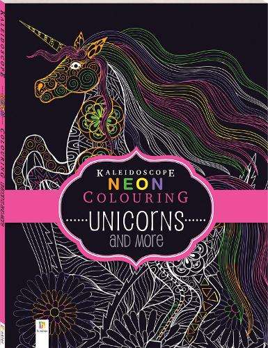 Kaleidoscope Neon Colouring: Unicorns and More - HINKLER