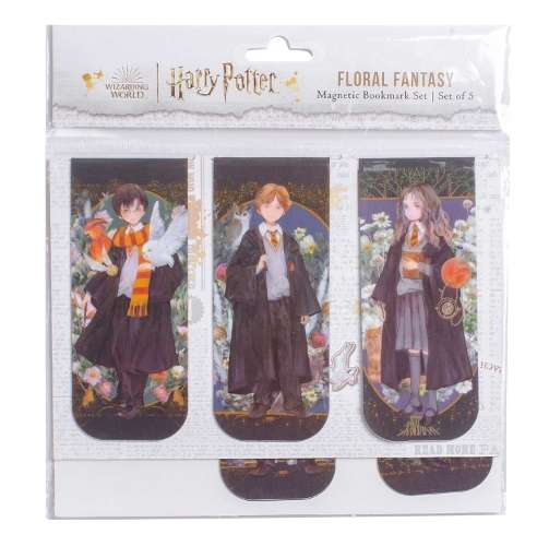 Harry Potter: Floral Fantasy Magnetic Bookmark Set (Set of 5) - Insight Editions