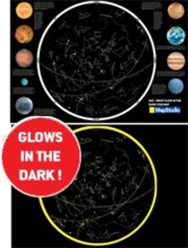 Glow in the dark star map of the Southern sky - MAPSTUDIO