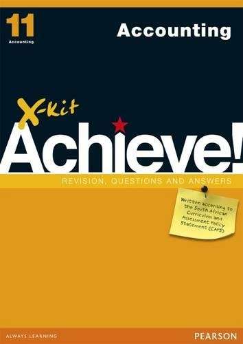 X-Kit Achieve! Accounting : Grade 11 : Study Guide - XKIT