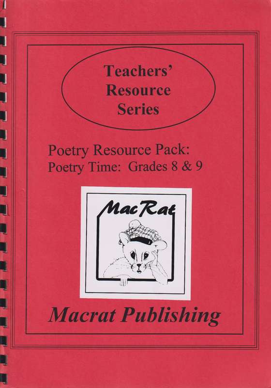 Poetry Time: Gr 8 - 9: Teacher's Resource - MACRAT