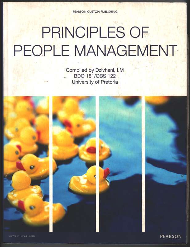 PRINCIPLES OF PEOPLE MANAGEMENT CUST PUB - DZIVHANI
